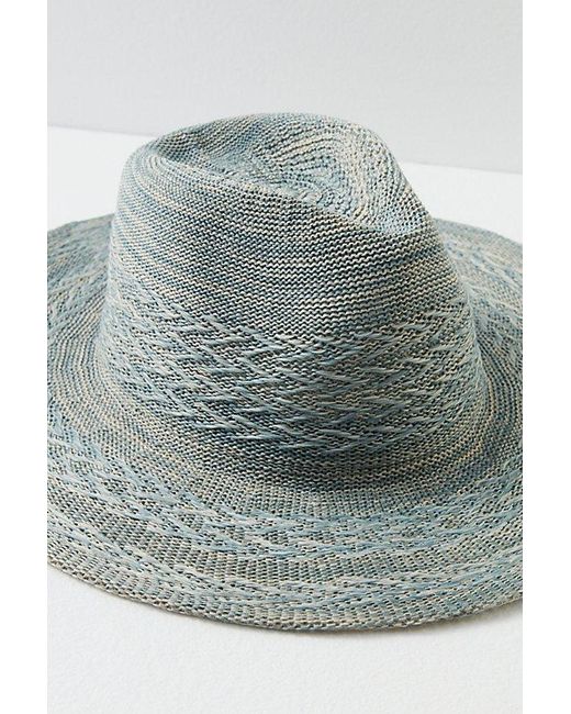 Free People Blue Arrow Woven Packable Hat At In Slate