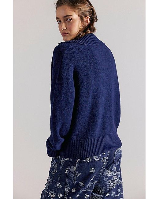 Free People Blue Trading Up Polo