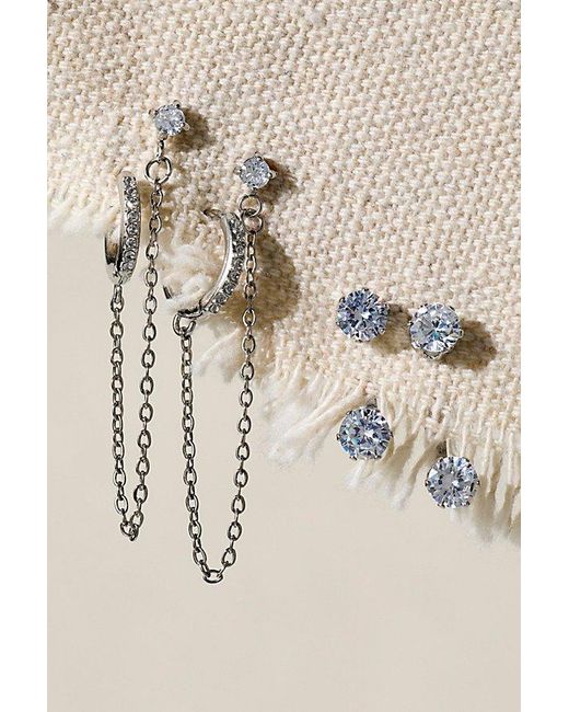 Free People Gray Maison Stainless Steel Stud Pack