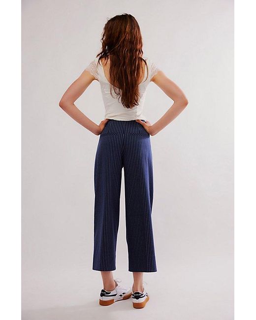 Free People Blue Acadia Trousers