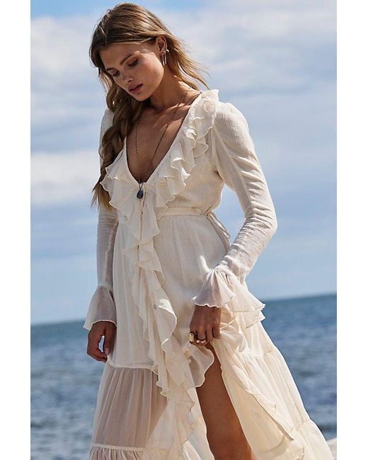 Free People Natural Isla Midi Dress
