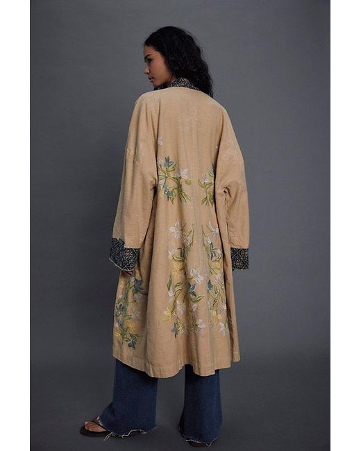 Free People Multicolor Henlow Embroidered Duster Jacket