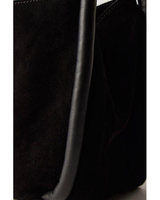 Free People Black Barlow Suede Bucket Bag