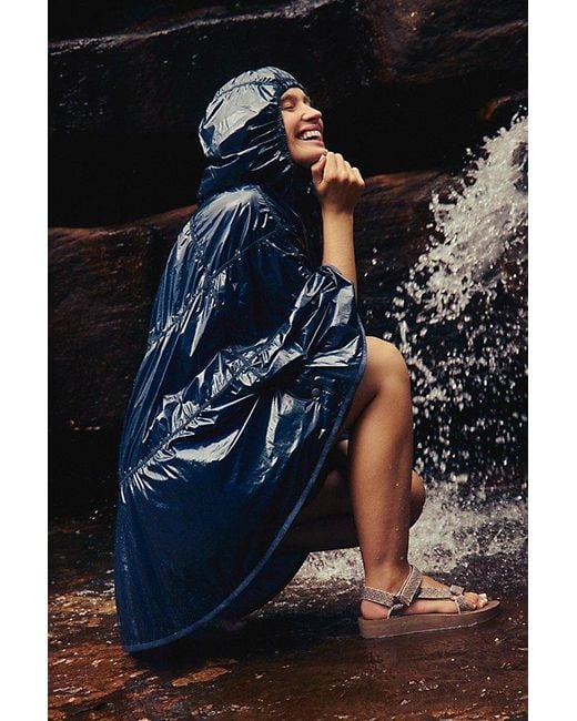 Fp Movement Green Rain Drop Packable Poncho
