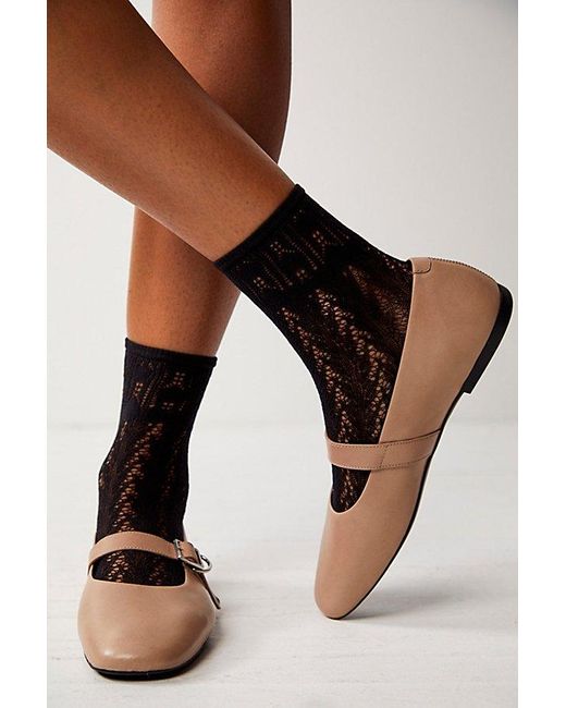 Swedish Stockings Black Erica Crochet Socks