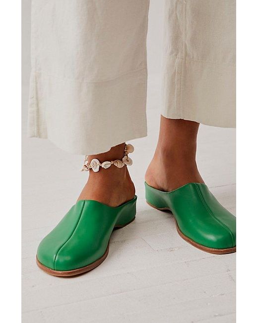 Free People Green Autumn Shift Clogs