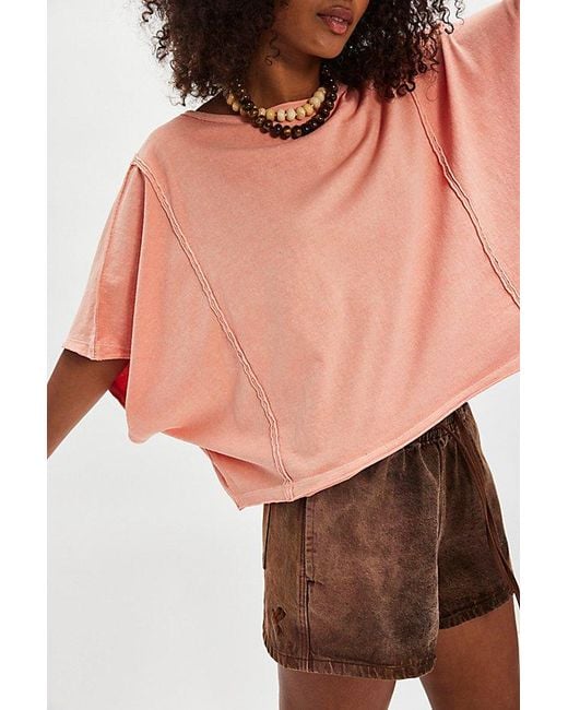 Free People Brown Next Level Tee