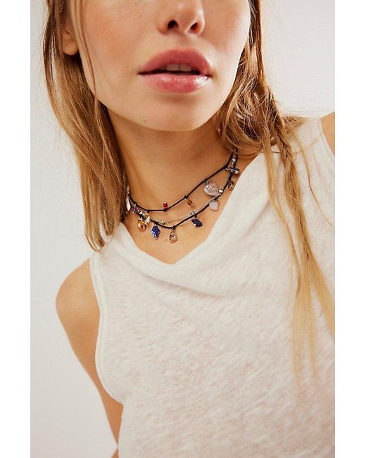 Free People Brown Kinsley Layered Necklace