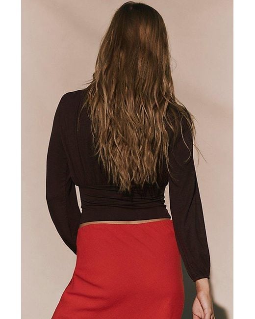 free-est Red Daphne Top By