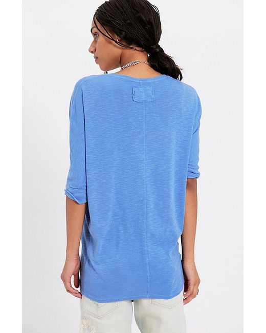 Free People Blue High Line Tee