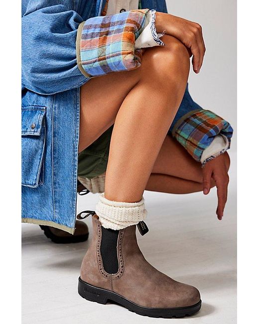 Free People Blundstone High Top Chelsea Boots in Blue | Lyst