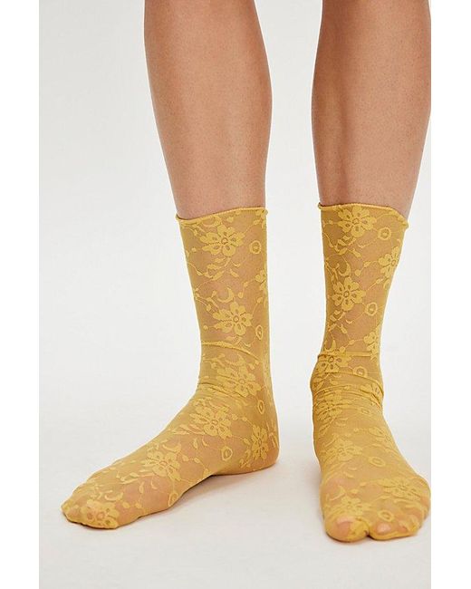 High Heel Jungle Blue Ava Lace Socks By