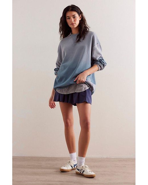 Free People Blue Over And Out Sweatshirt