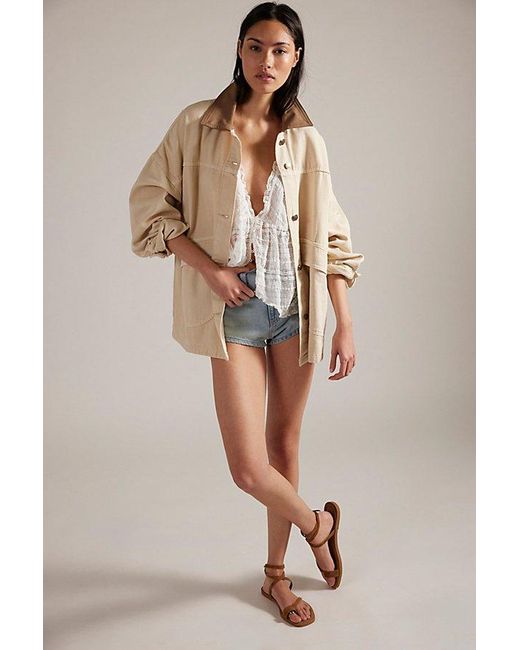 Free People Multicolor Lemon Denim Jacket