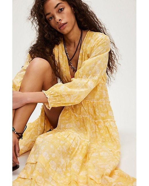 free people yellow beaded dress Annie's Ibiza x Clio Peppiatt Midnight Dress main image 0
