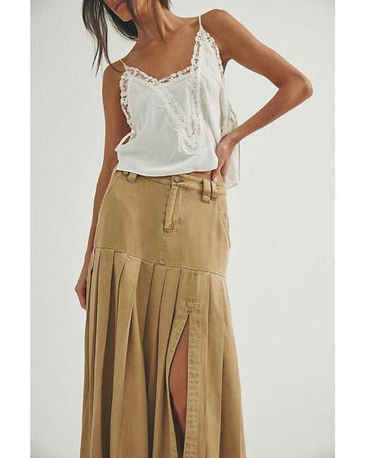 Free People Natural 53Rd Street Chino Maxi Skirt