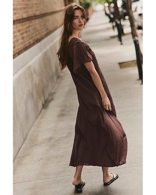 Free People Brown Forever Free Maxi Dress