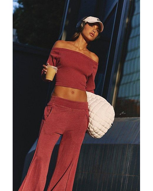 Free People Black Go To Long Sleeve Set