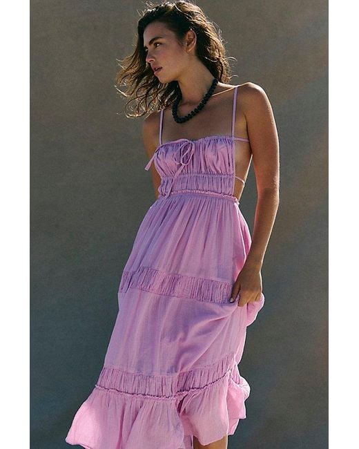 free-est Pink Taking Sides Maxi Dress By