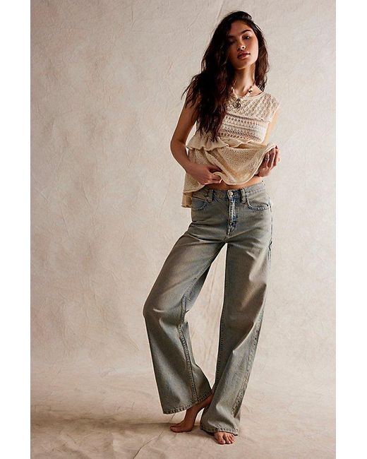 Free People Natural Tinsley Baggy High-rise Jeans