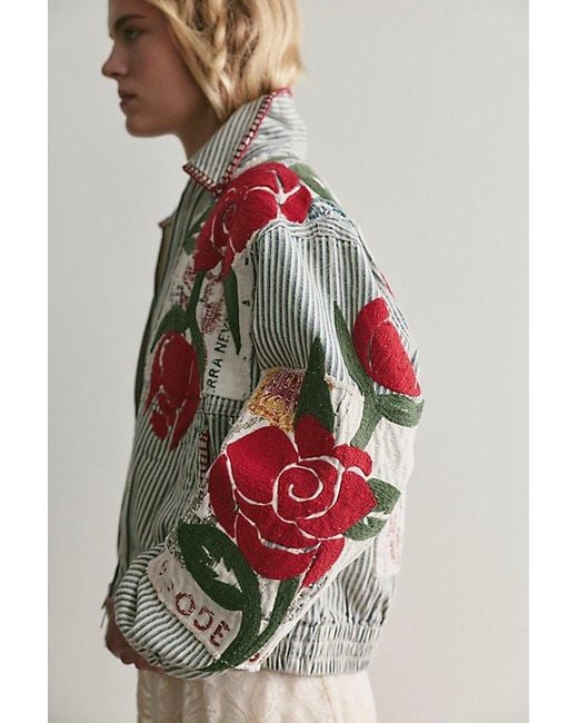 Free People Multicolor Novelty Birdie Jacket
