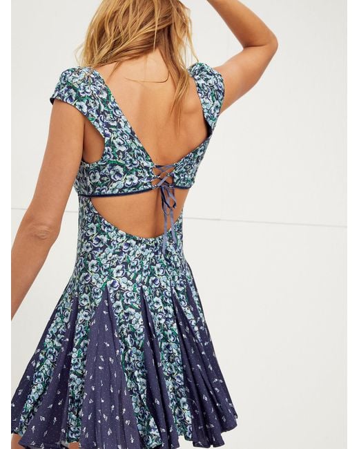 Free People Ponderosa Mini Dress in Blue Lyst Free People Ponderosa Mini Dress in Blue Lyst