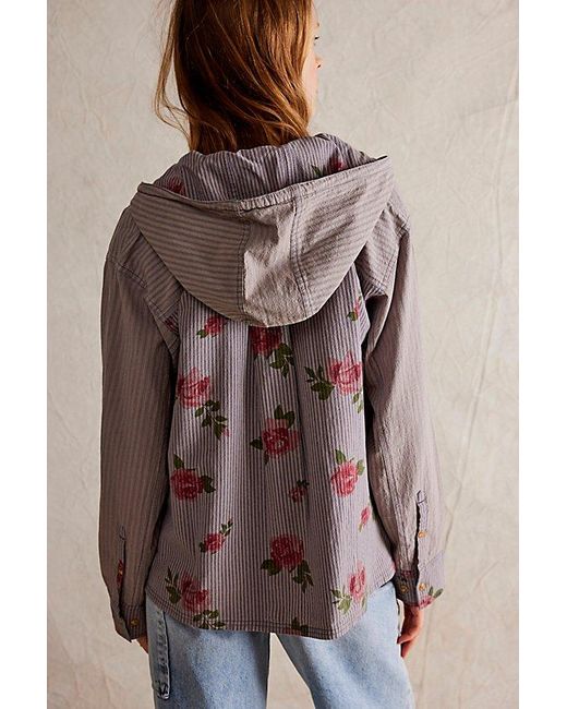 Free People Blue We The Free About To Slide Hoodie Shirt