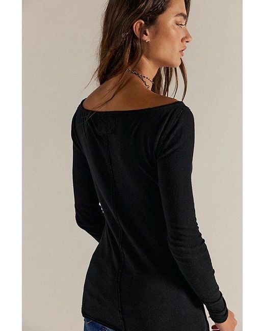 Free People Black Most Loved Long Sleeve