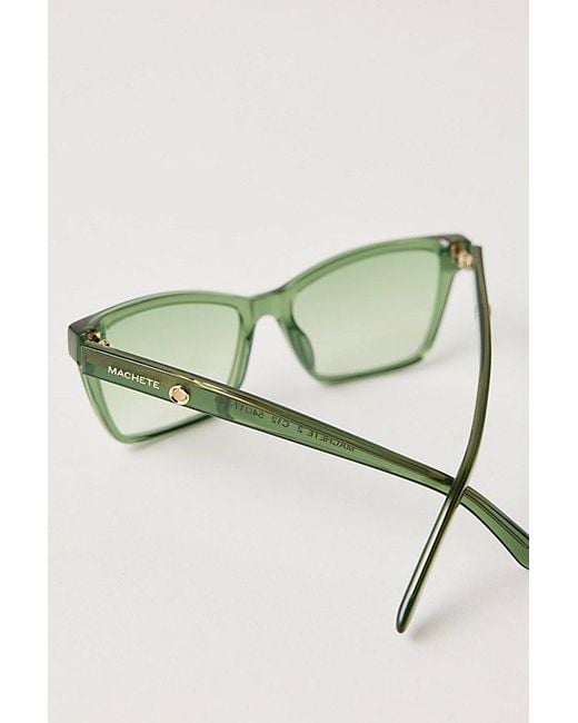 Machete Green The Sally Square Sunglasses