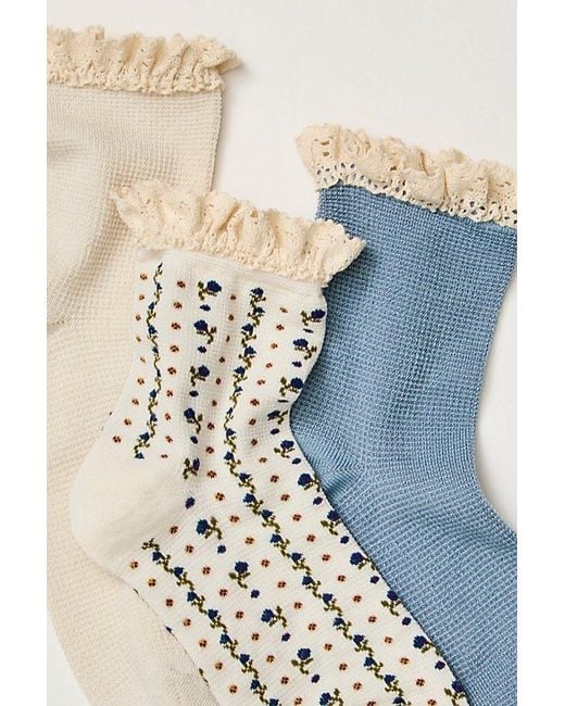 Free People Metallic Ruffle Sock Pack