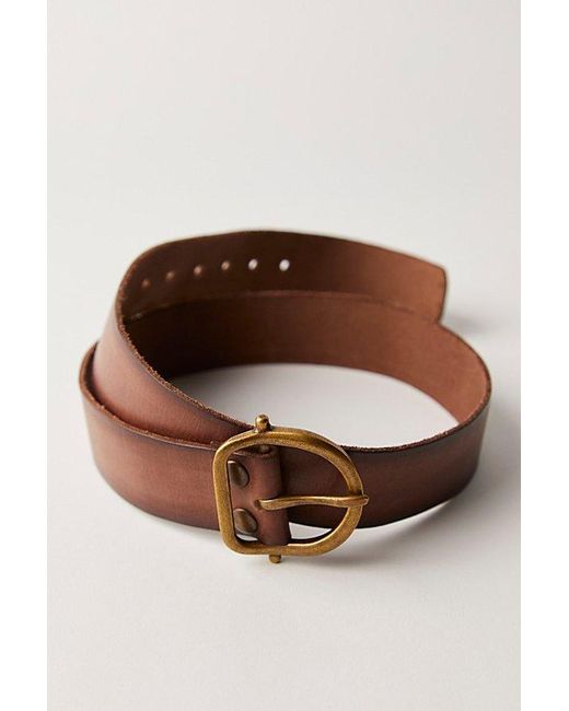 NWT Free People Birch Leather Belt Cantaloupe We The Free Birch Belt | Pacific City main image 3