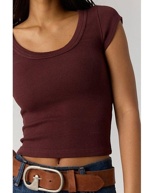 Free People Purple Brooklyn Tee
