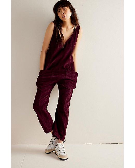 Free People Multicolor We The Free High Roller Cord Jumpsuit