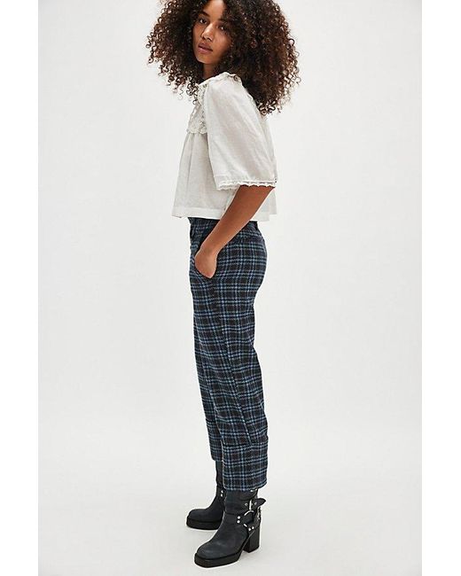 Free People Blue Parkway Cuffed Trousers