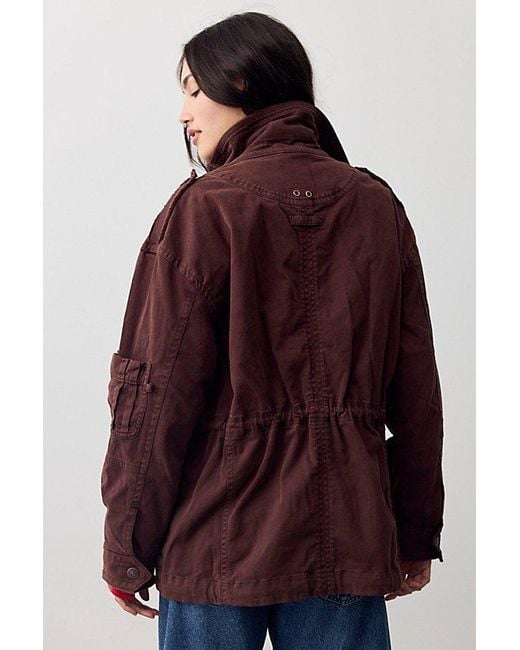 Free People Red Marlo Surplus Jacket