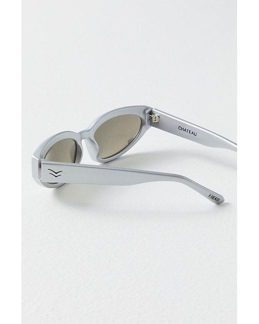 Free People Blue Chateau Polarized Sunglasses At In Silver