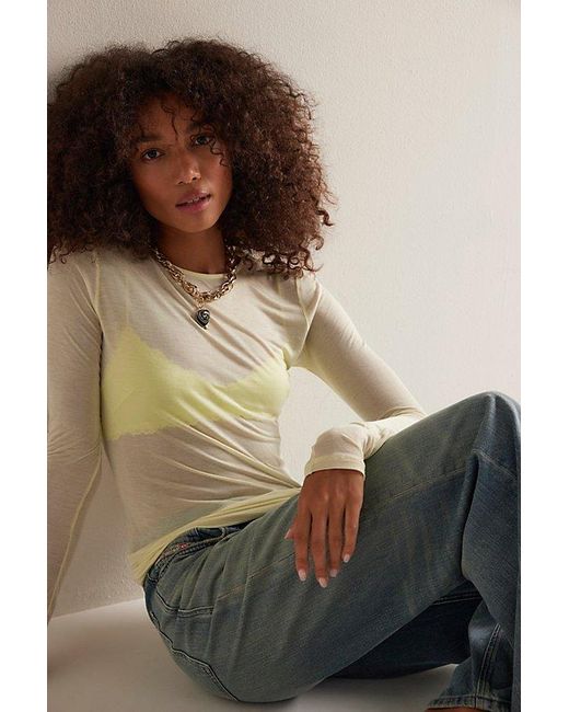 Intimately By Free People Brown On Air Crew Neck Long Sleeve By