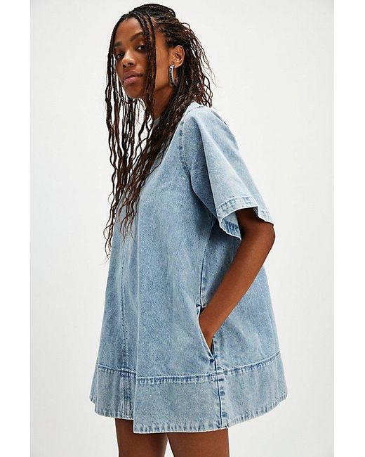 Free People Gray Harlow Mini Dress