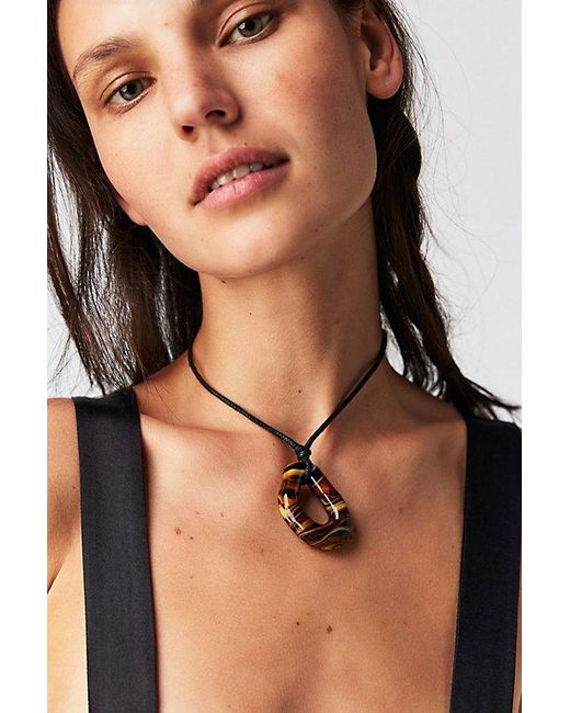 Free People Multicolor Summertime Cord Choker At In Tigers Eye