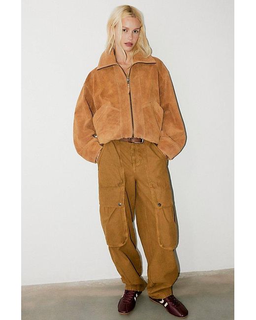 Free People Brown We The Free Desert Moon Suede Jacket