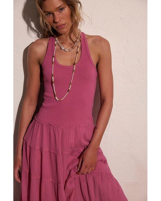 free-est Pink Set Sail Maxi Dress By