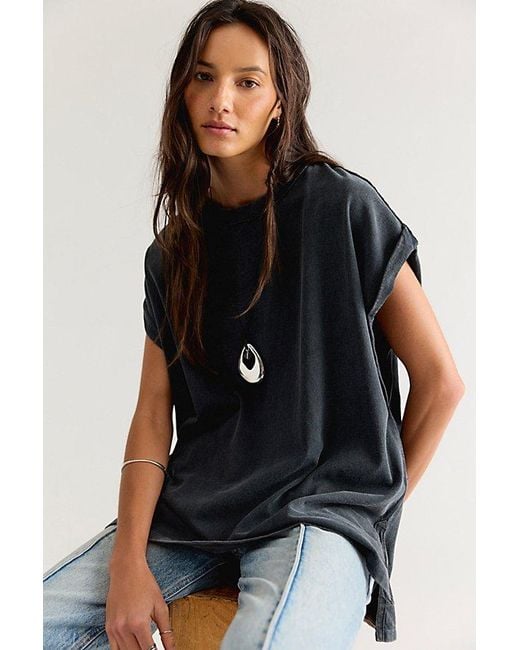 Free People Black We The Free Atlas Muscle Tunic