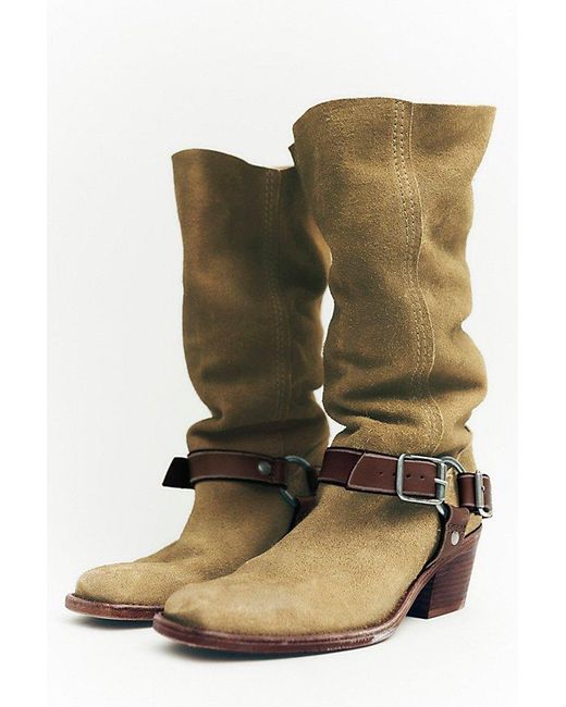 Free People Gray We The Free Denver Double Buckle Boots