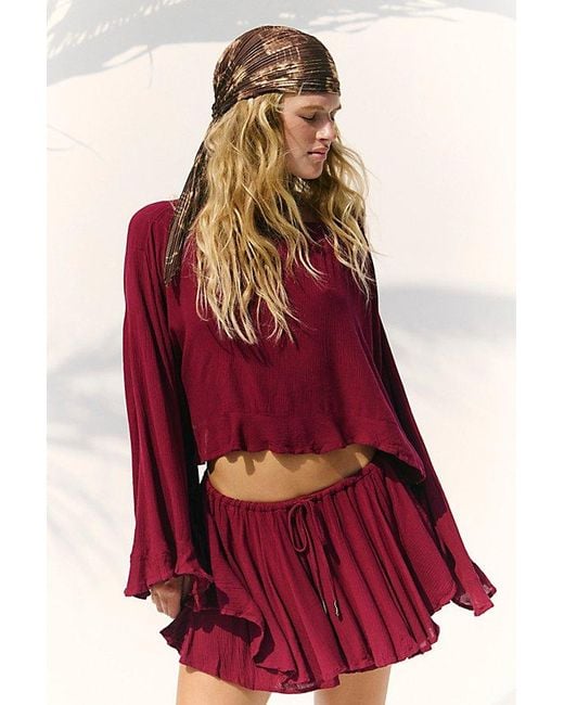 free-est Red Delilah Skort Set By