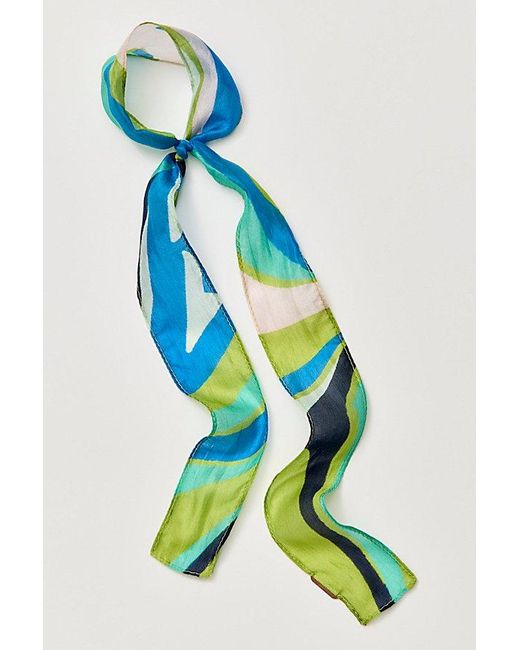 Free People Green Vessa Pony Scarf