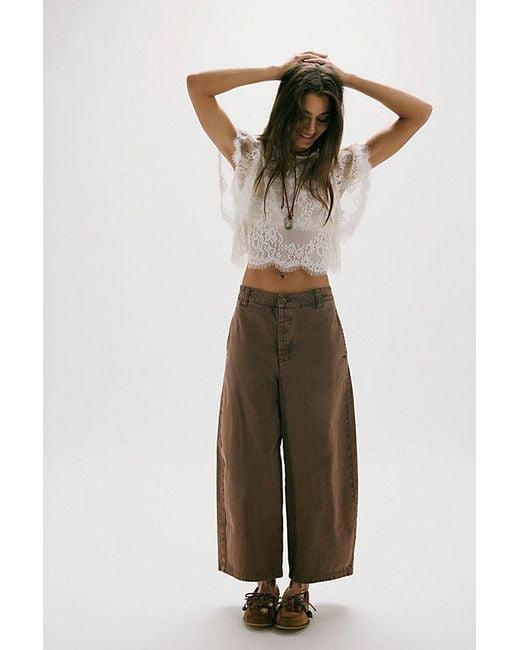 Free People Natural Lay Down Chino Trousers