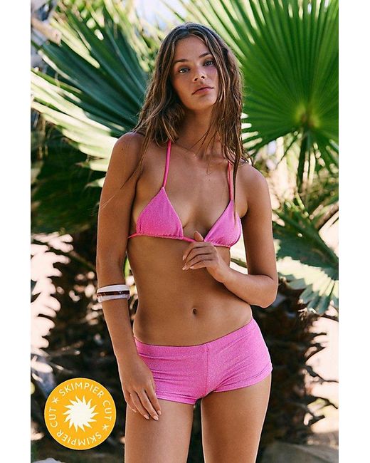 free-est Green Michelle Lurex Bikini Top