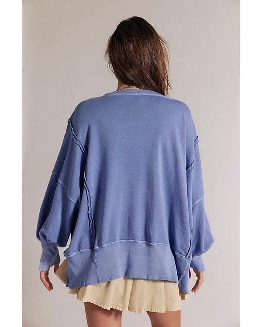 Free People Blue Camden Sweatshirt