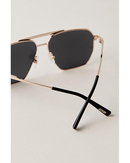 Free People Black Piper Polarized Aviator Sunglasses