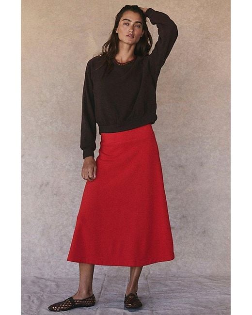 free-est Red Sol Skirt Set By